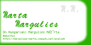 marta margulies business card